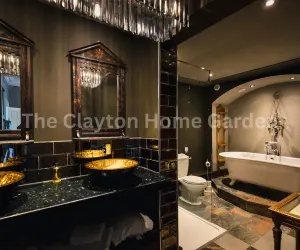 Black bathroom