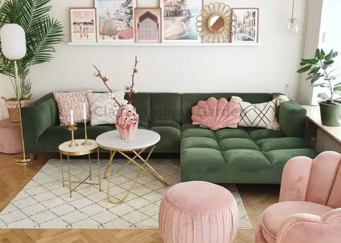 Pink and Olive Green