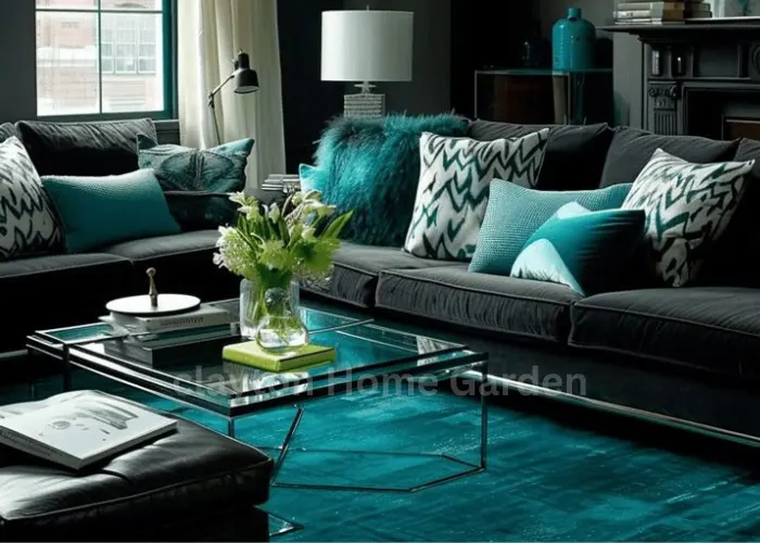 Turquoise Black white,
