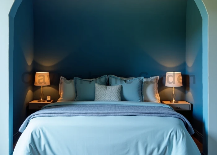 blue bed
