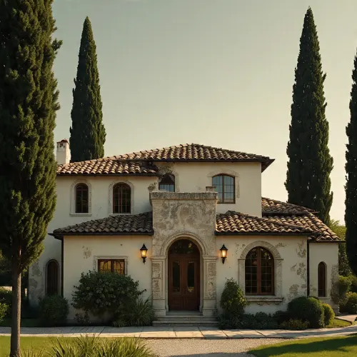 Which White Tuscan House Exterior Appeals Most?
