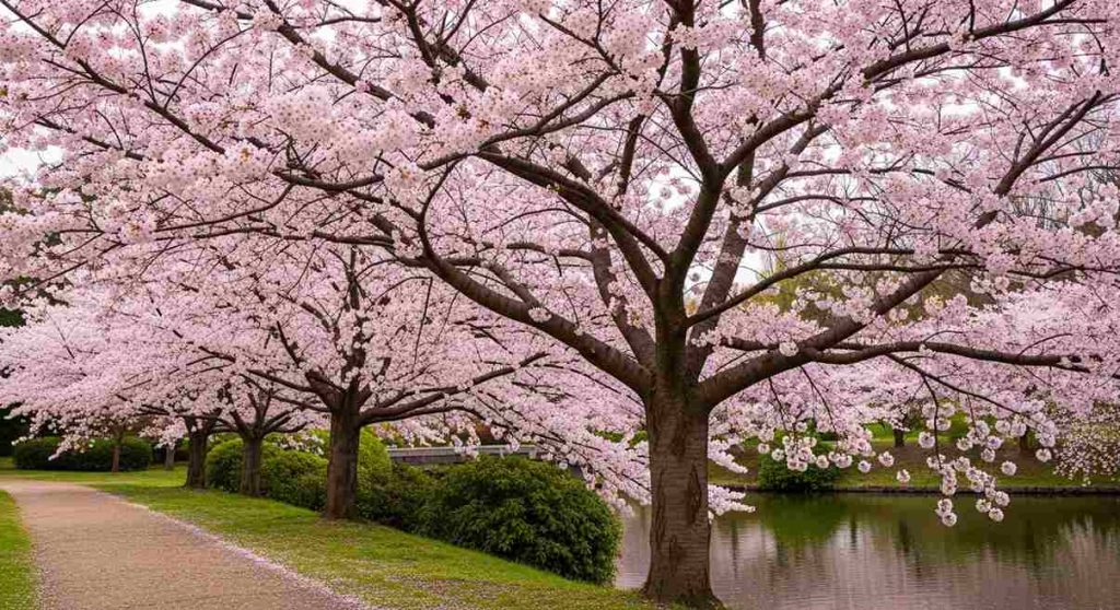 Use cherry blossoms to create a seasonal drama