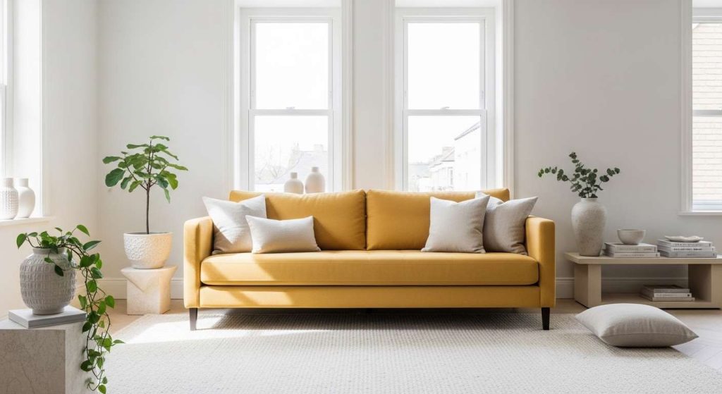 Fireside Warmth - Yellow and Wood in winter rooms