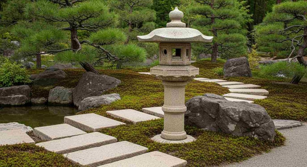 Installing a Stone Lantern
