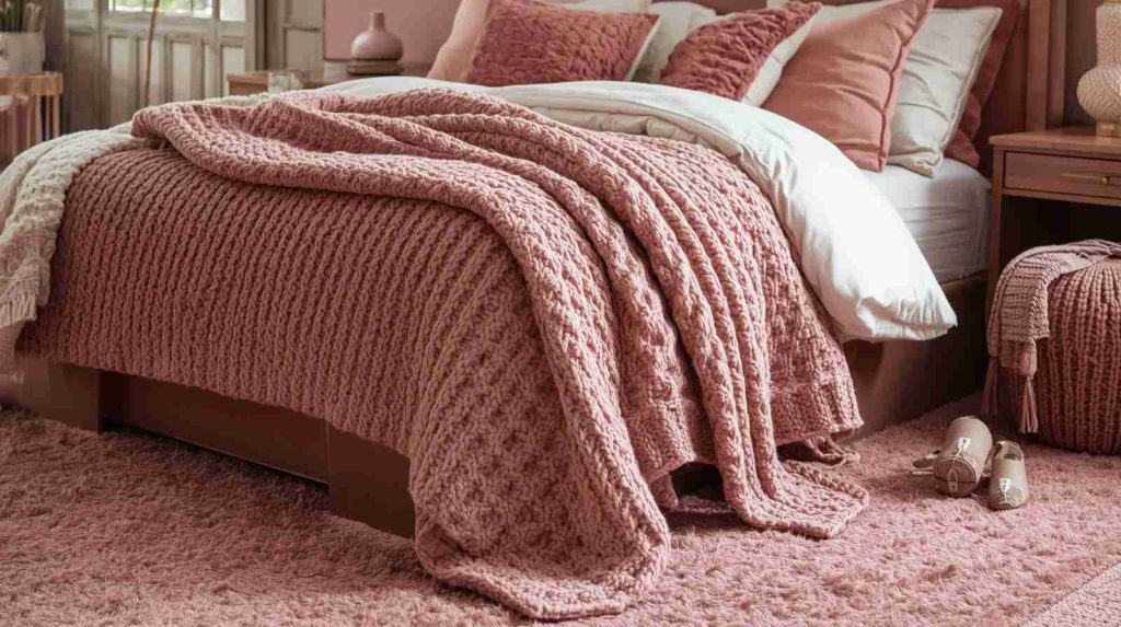 Cozy pink with texture-rich layers