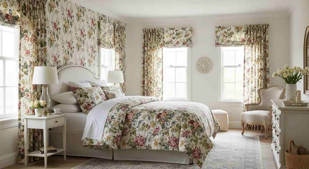 Floral Room Décor Beyond the Bed
