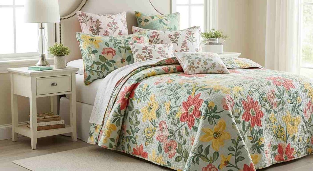 Girls Bedroom Floral Bed Bedding Ideas
