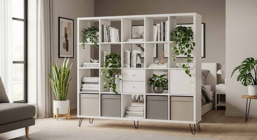 IKEA KALLAX can be used as a room divider
