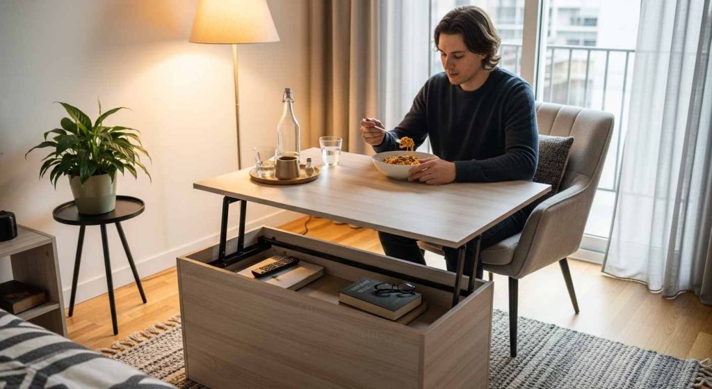 Lift-Top Coffee table with Hidden Storage
