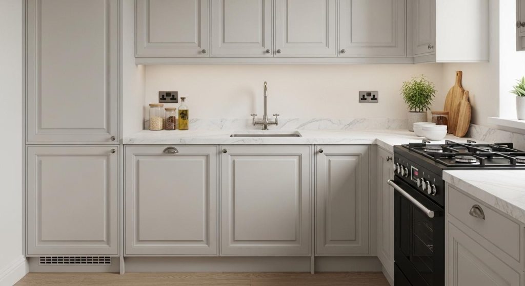 Select a cabinet style with clean lines
