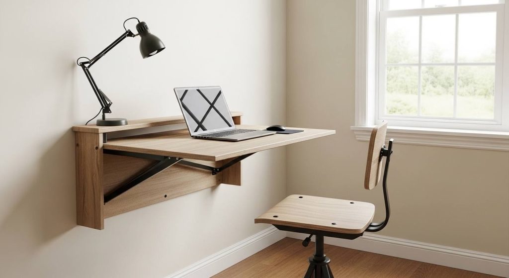 Wall-Mounted Folding Table
