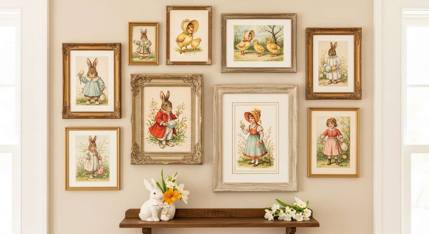 Antique Postcard Gallery Wall
