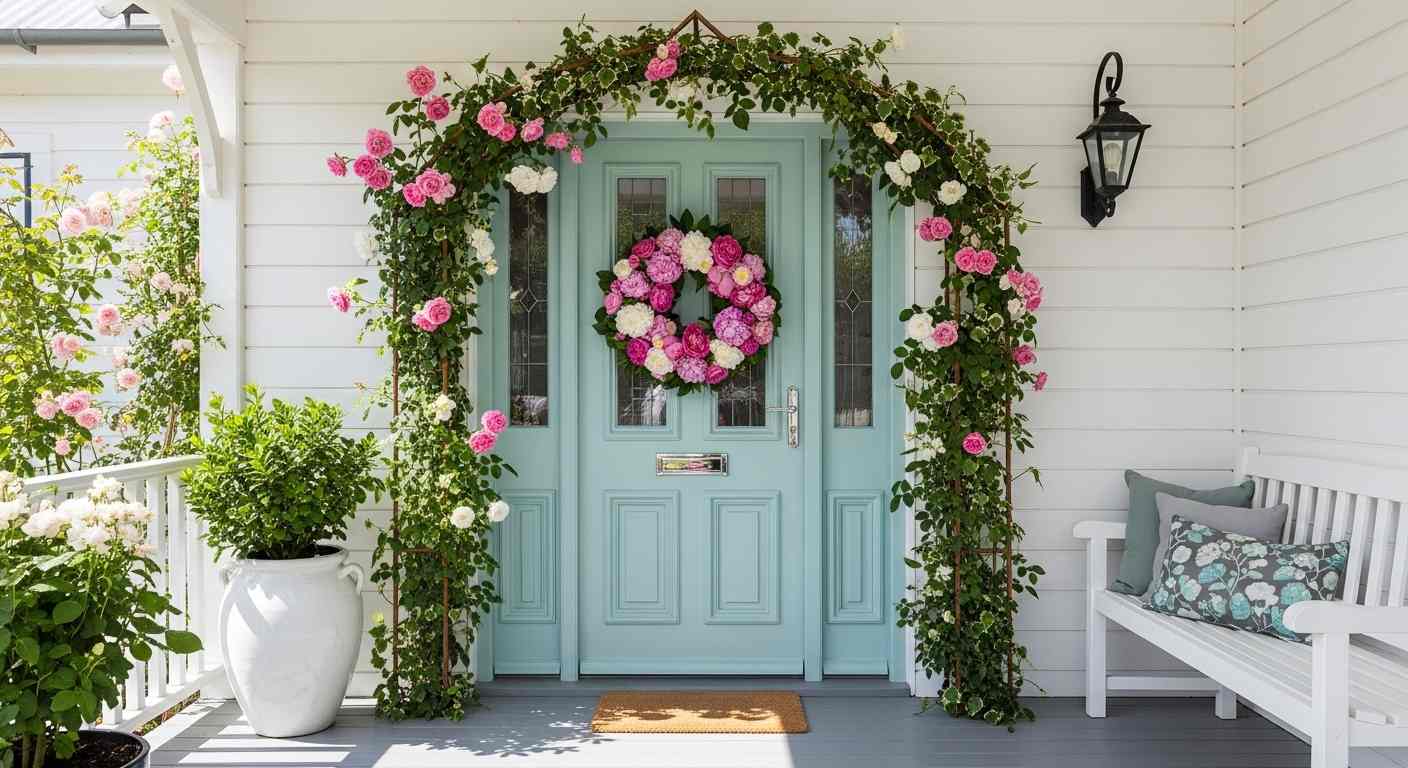 Climbing Rose Door Arch - The Romantic English Garden Entry