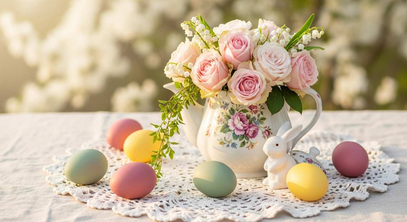 Full Vintage Easter Corner