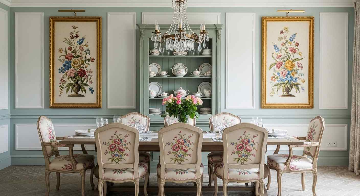 Transitional Classic: the Herringbone Floor Dining Room
