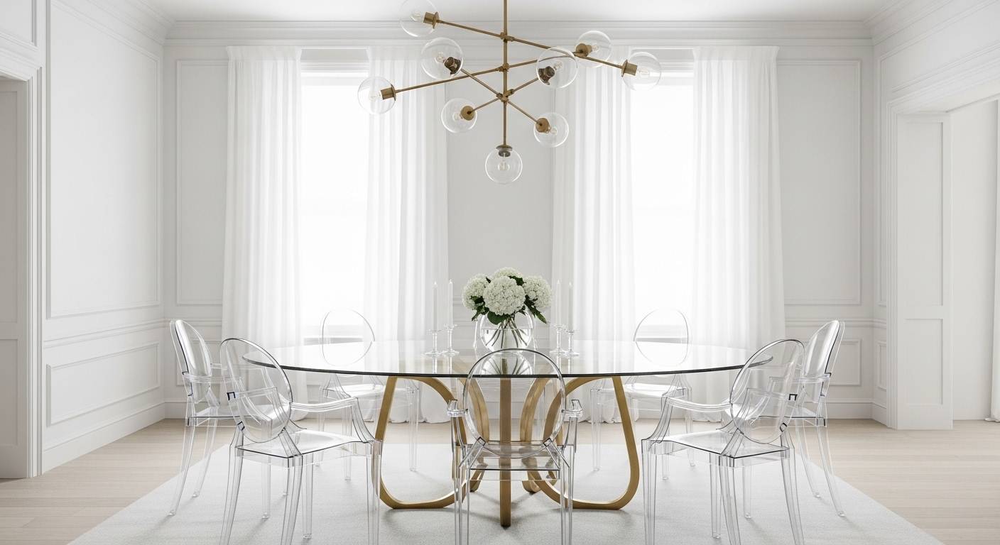  Glass Table Open and Airy Dining Room
