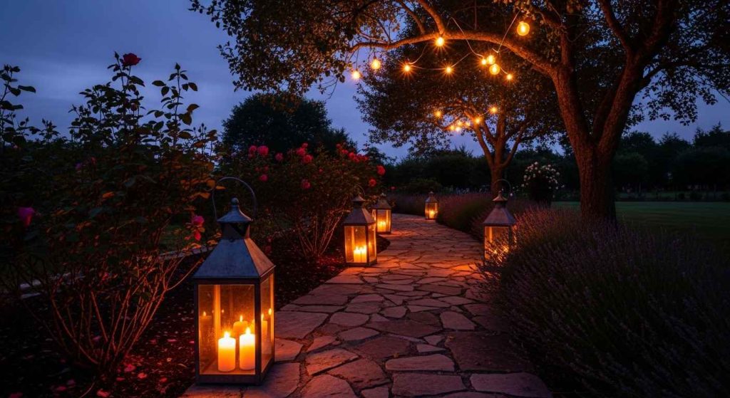 The Lantern Lit Garden Path
