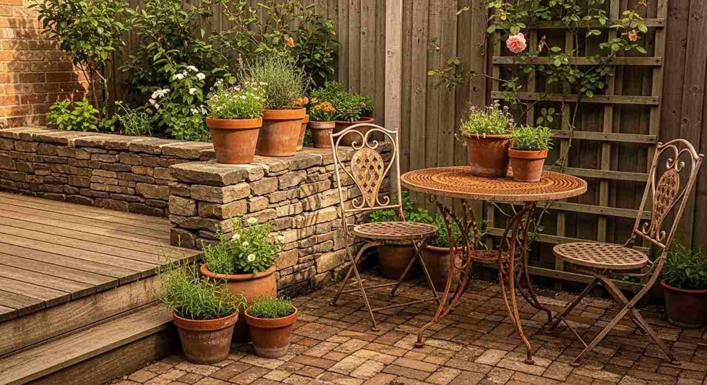 Mixed Natural Materials - Stone, Wood and Wrought IRON