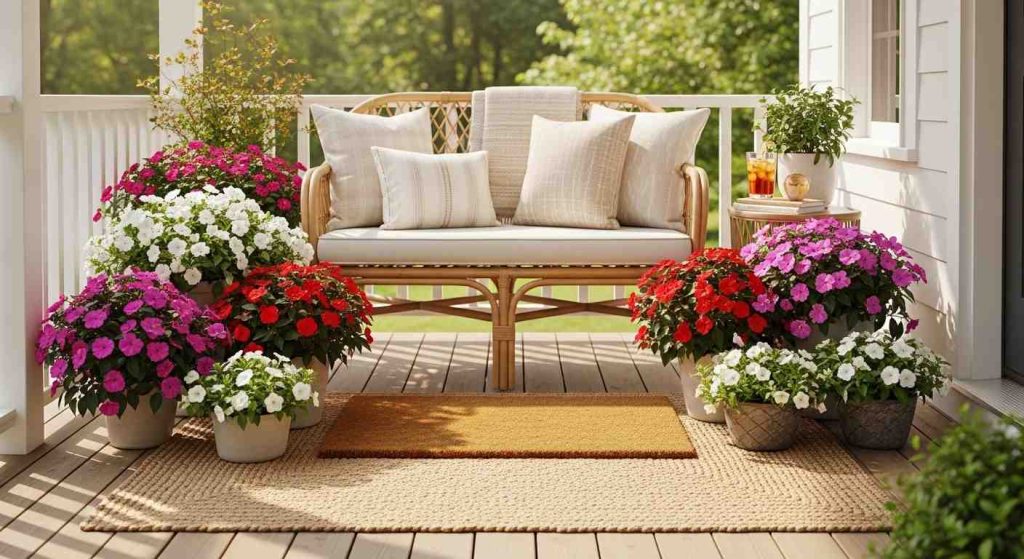 Porch Transitioning from Spring to Summer
