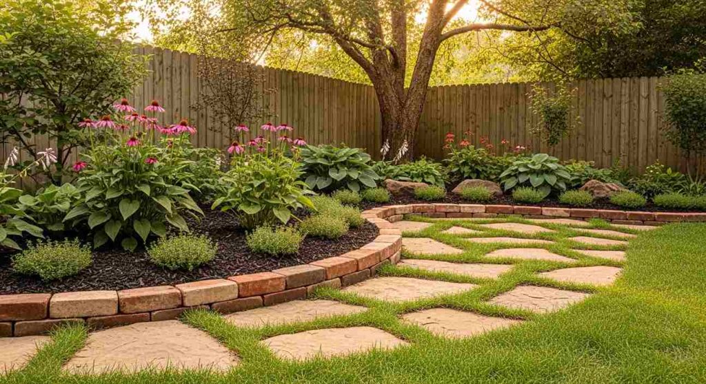 Reclaimed Brick Garden Stepping Stones and Edging