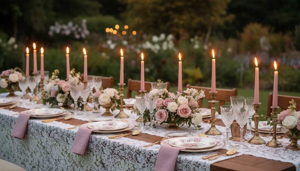 The Blush Taper Candle Garden