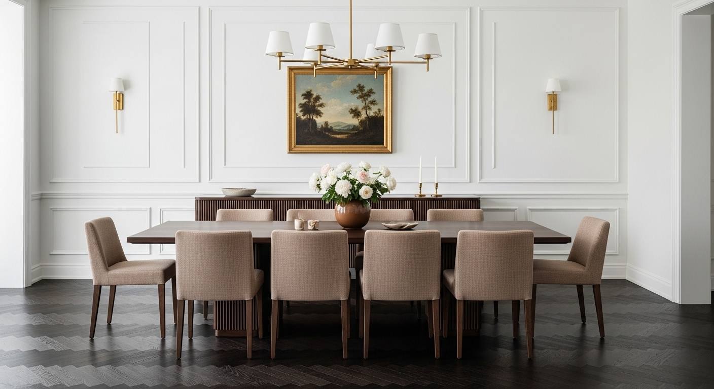  Classic-Contemporary Fusion With Arched Mirrors
