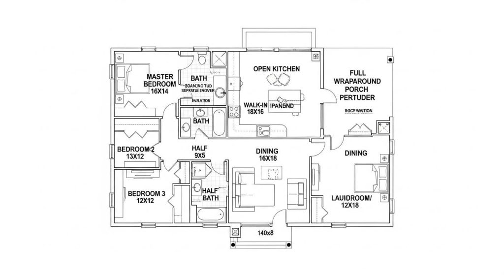 Classic White Farmhouse