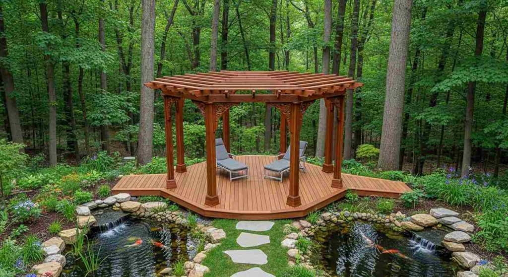 7. Hanging Lanterns to Create a Rustic Garden Ambiance