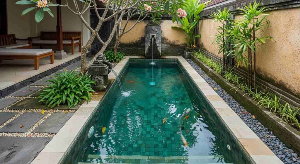 Balinese Mosaic Tile Plunge Pool