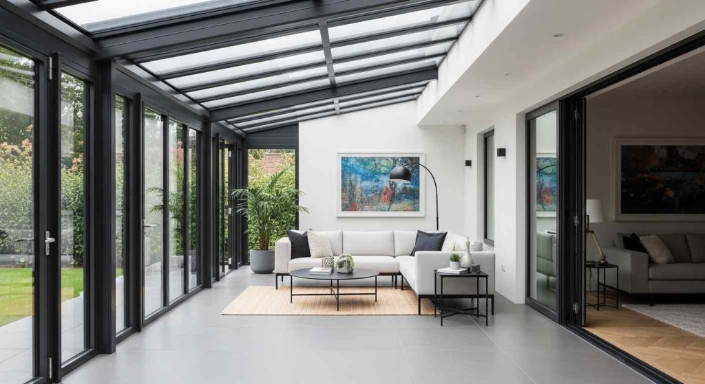 Modern Glass Box Sunroom
