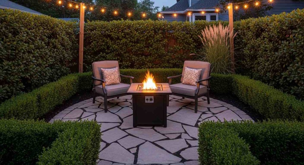 
Small Circular Fire Pit Patio for Compact Yards