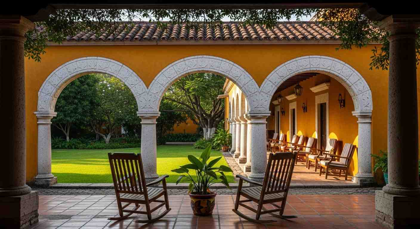 Golden Ochre Hacienda Courtyard