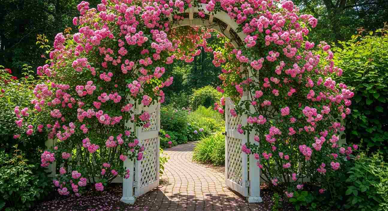 White Arch Rose Arbor: