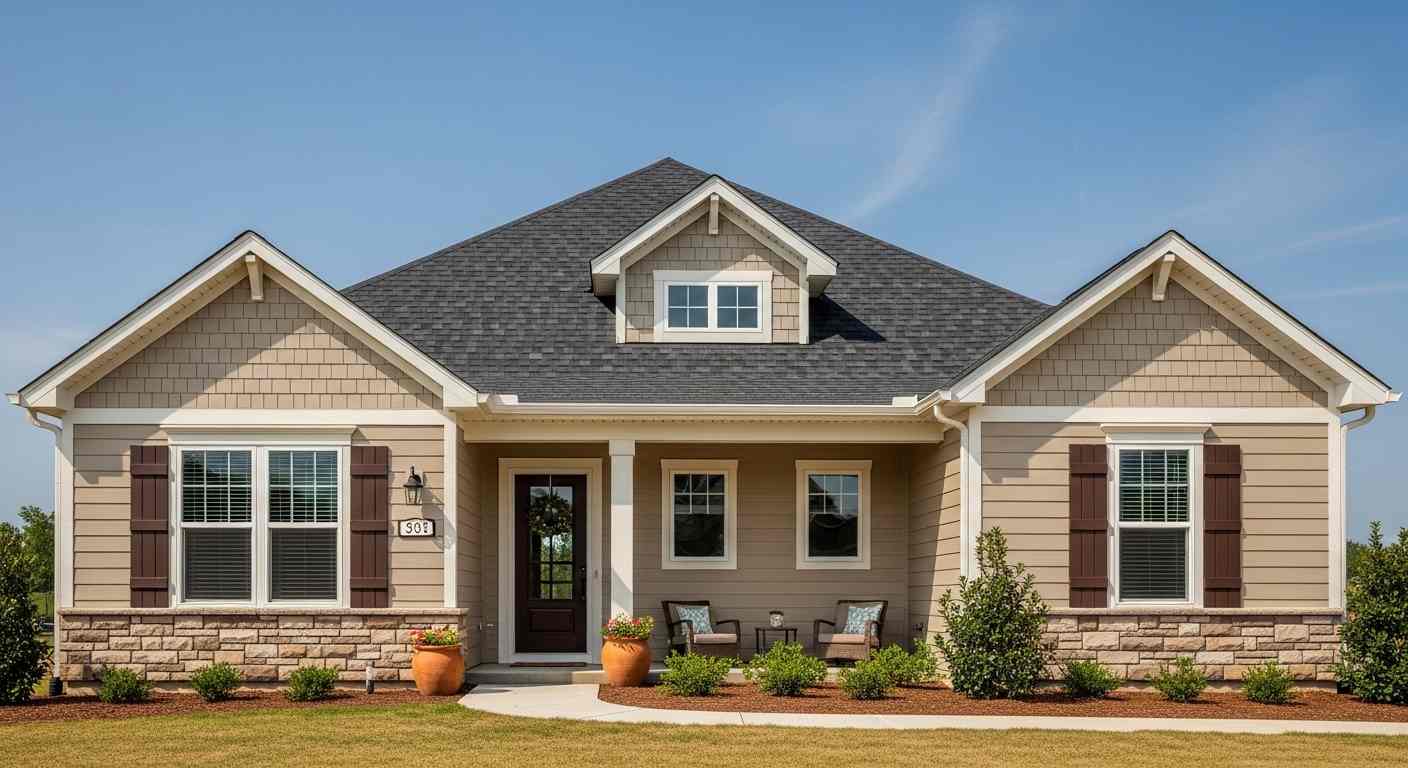 Sand Grey Roof Ivory Trimbrown Acc.
