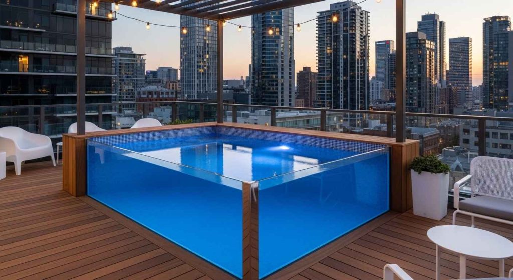 Pool House Integrated Indoor-Outdoor Plunge Pool