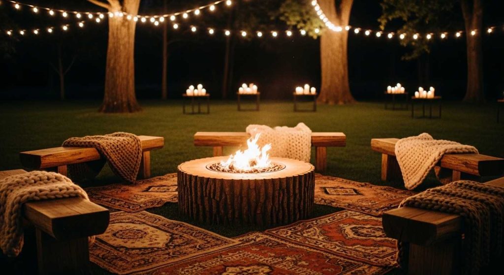 Fire Pit Lounge Reception
