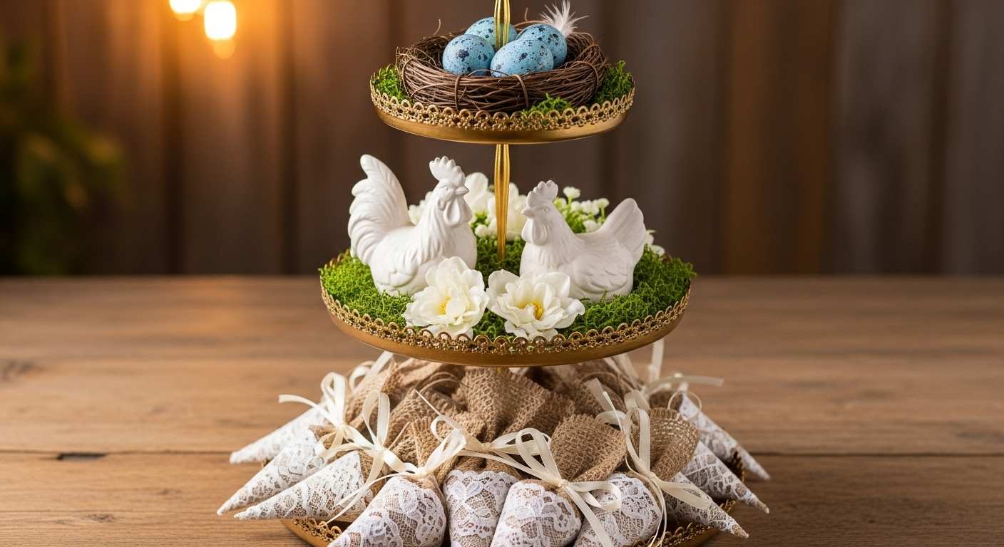 Three-Tiered Tray Display