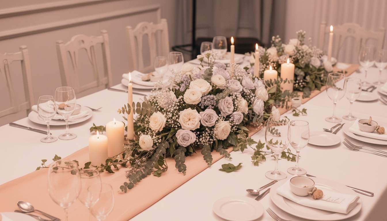 Luxe Peach & Cream Tablescape