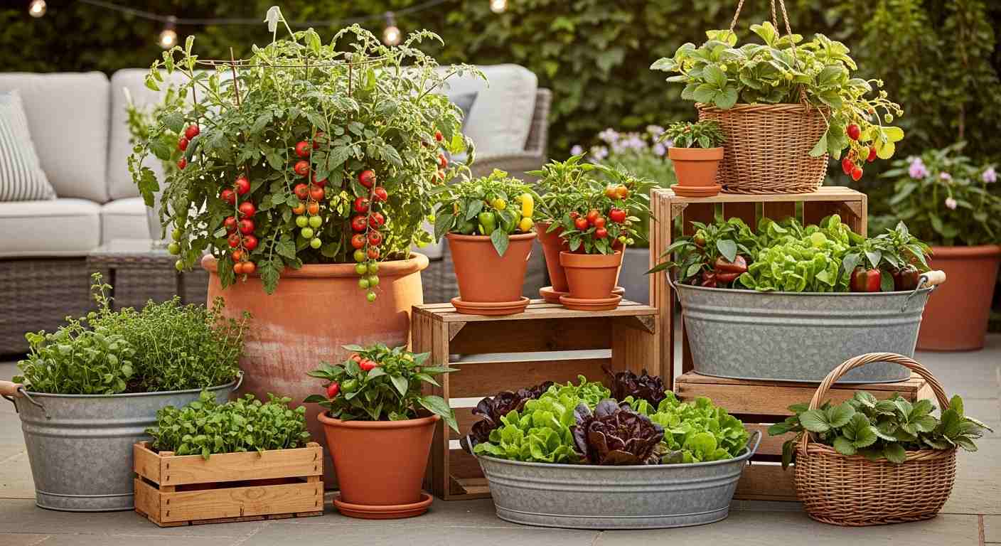 Container Patio Vegetable Garden