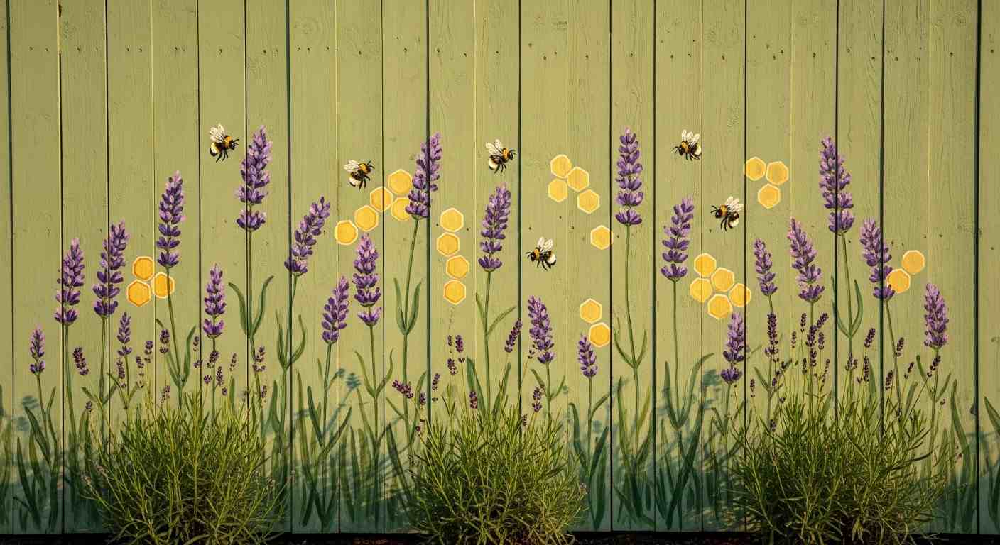  Honeybee Lavender Fence

