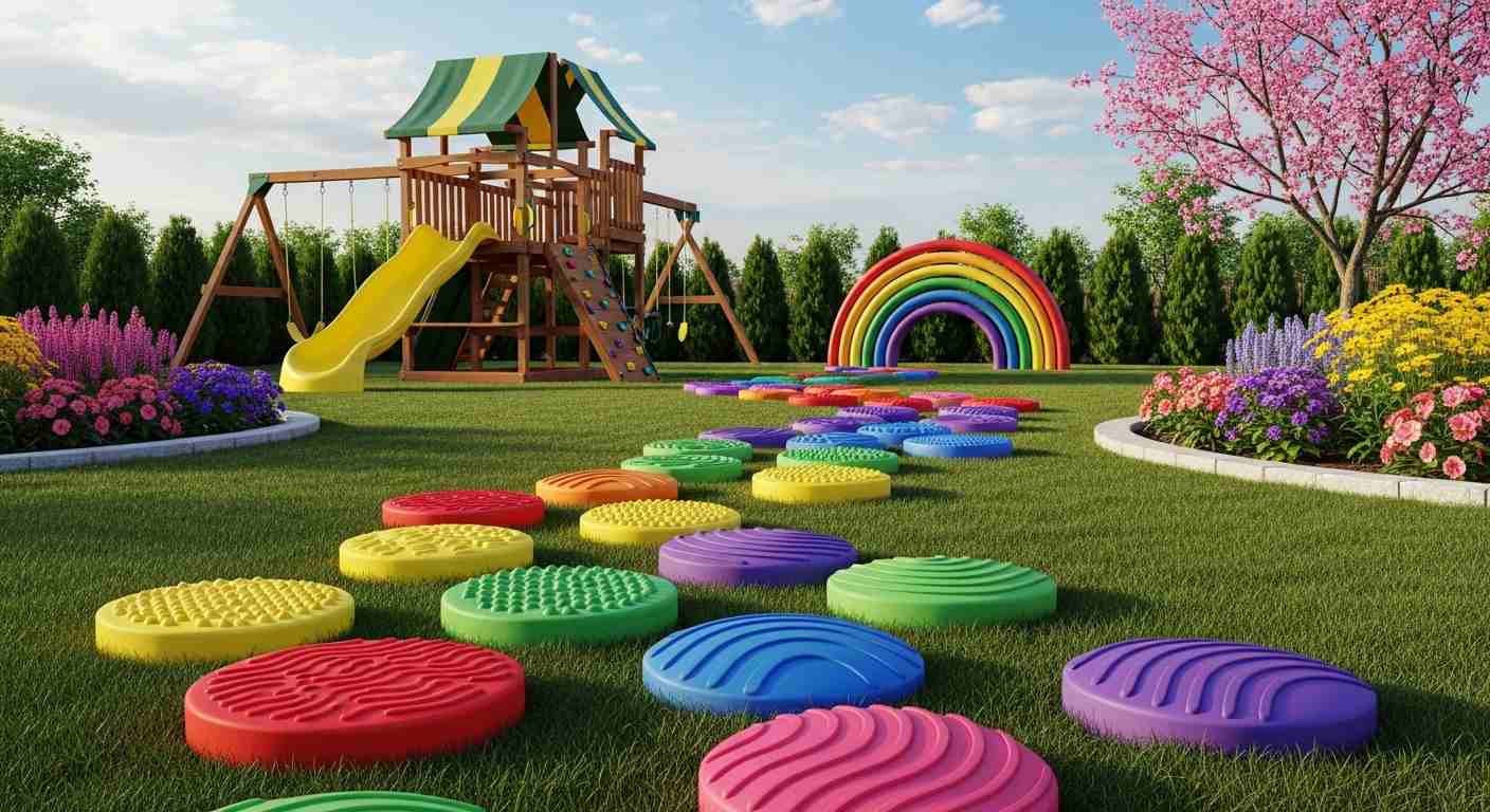 Colorful Foam Stepping Stone Pathway