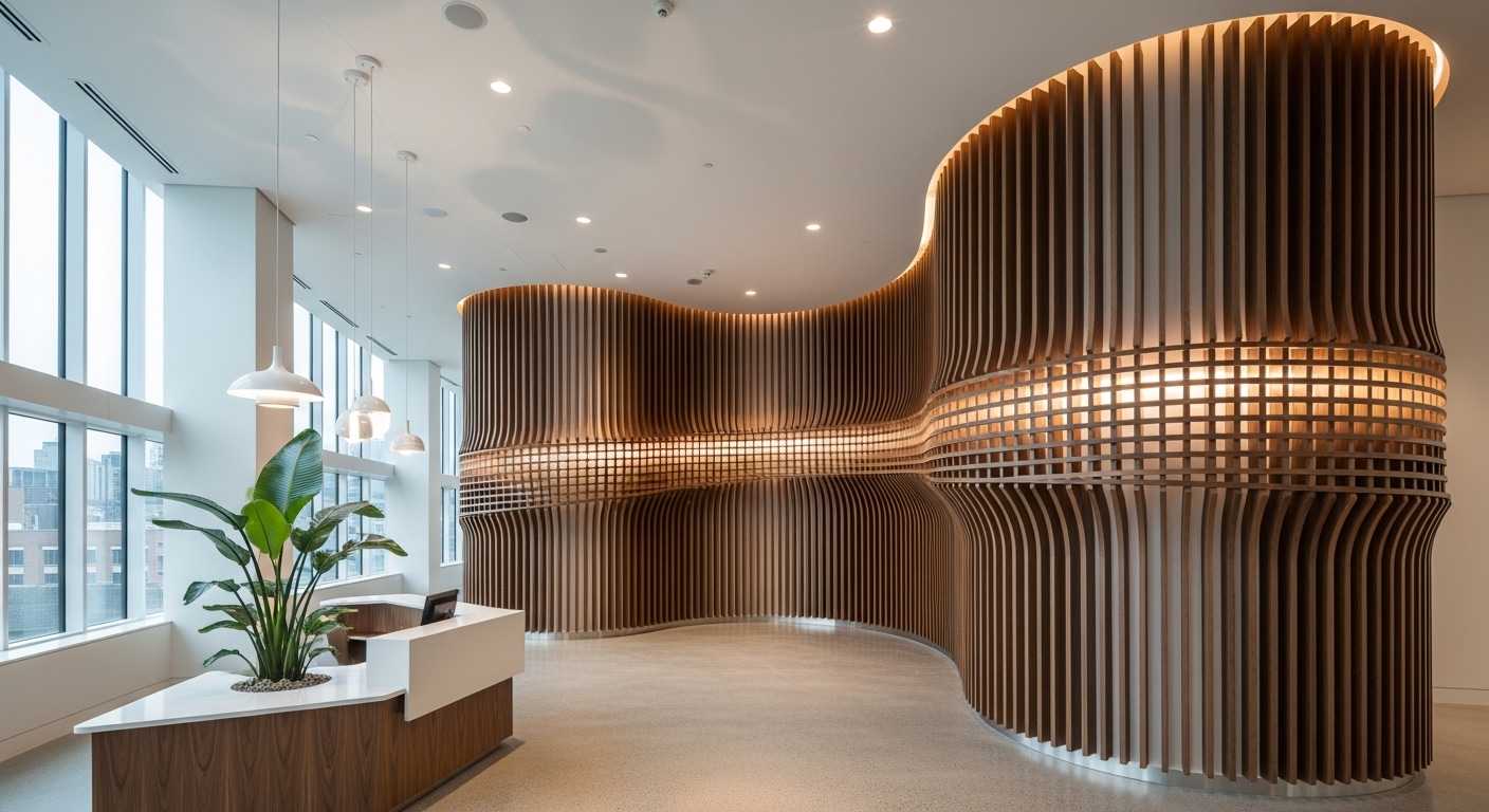 Curved Organic Slat Installations
