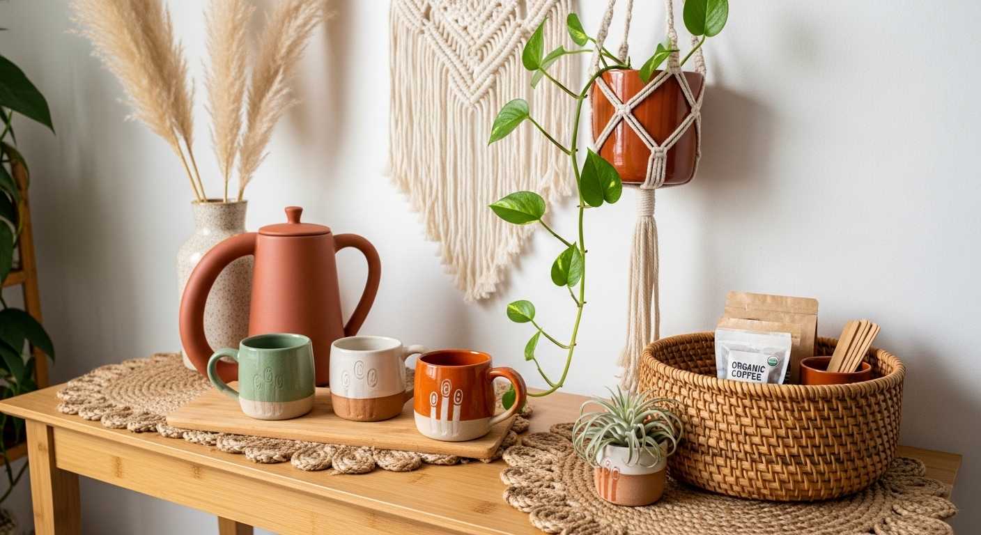 Aesthetic Boho coffee corner