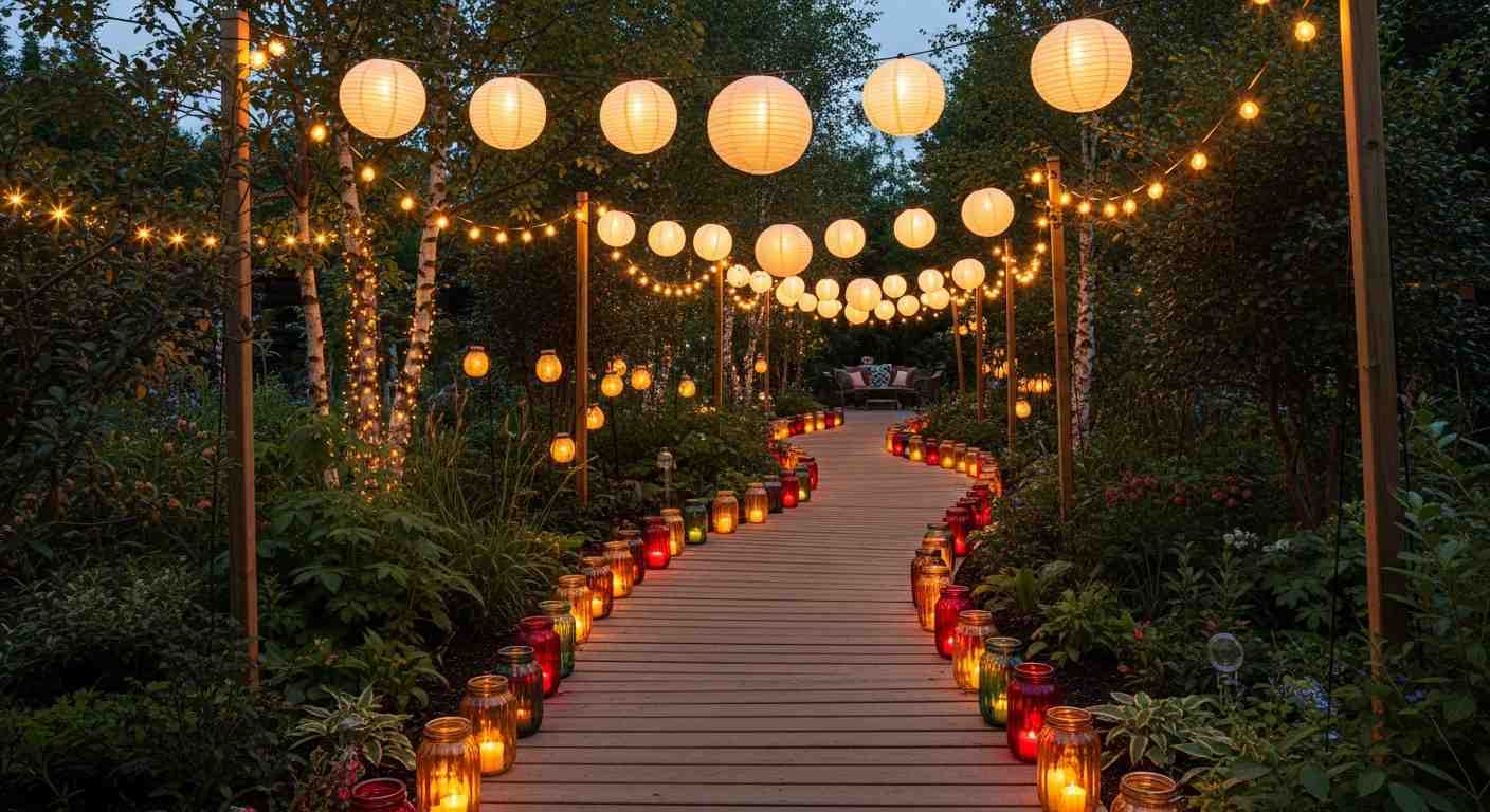 Bohemian Lantern Path
