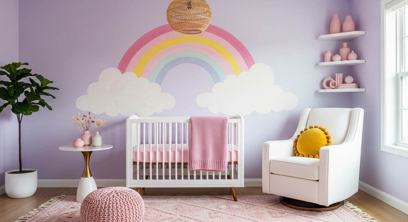  Purple and Pink Dreamy Nursery
