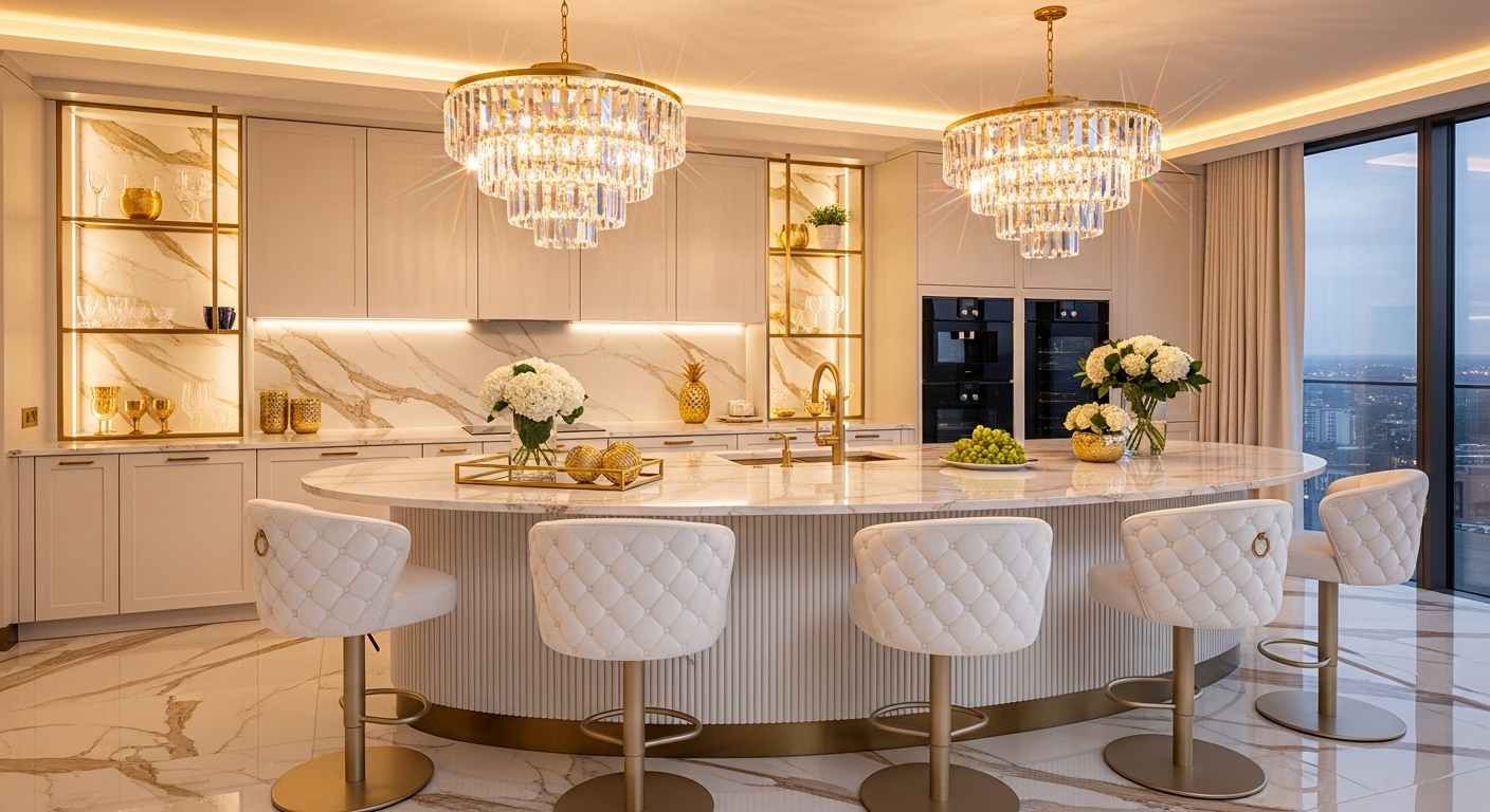 Curved Marble Island 