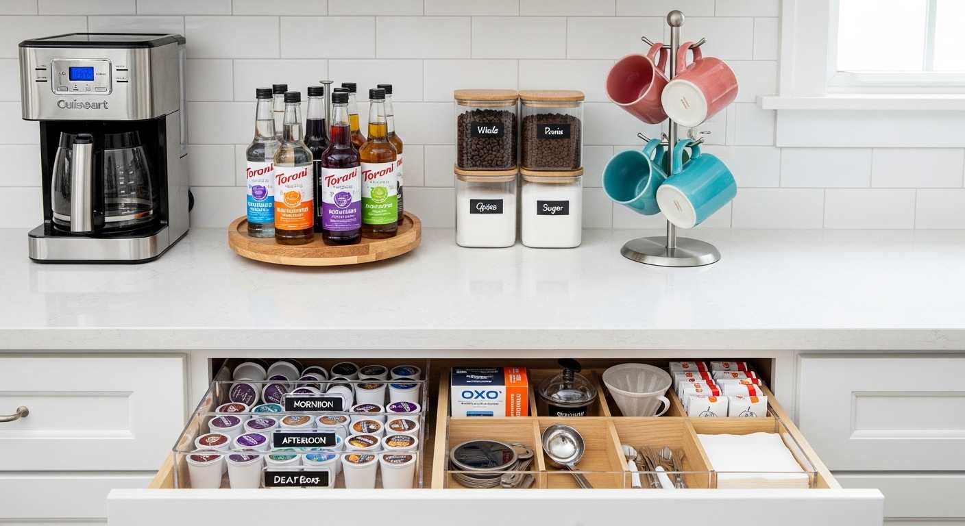 Smart Coffee Bar with Storage