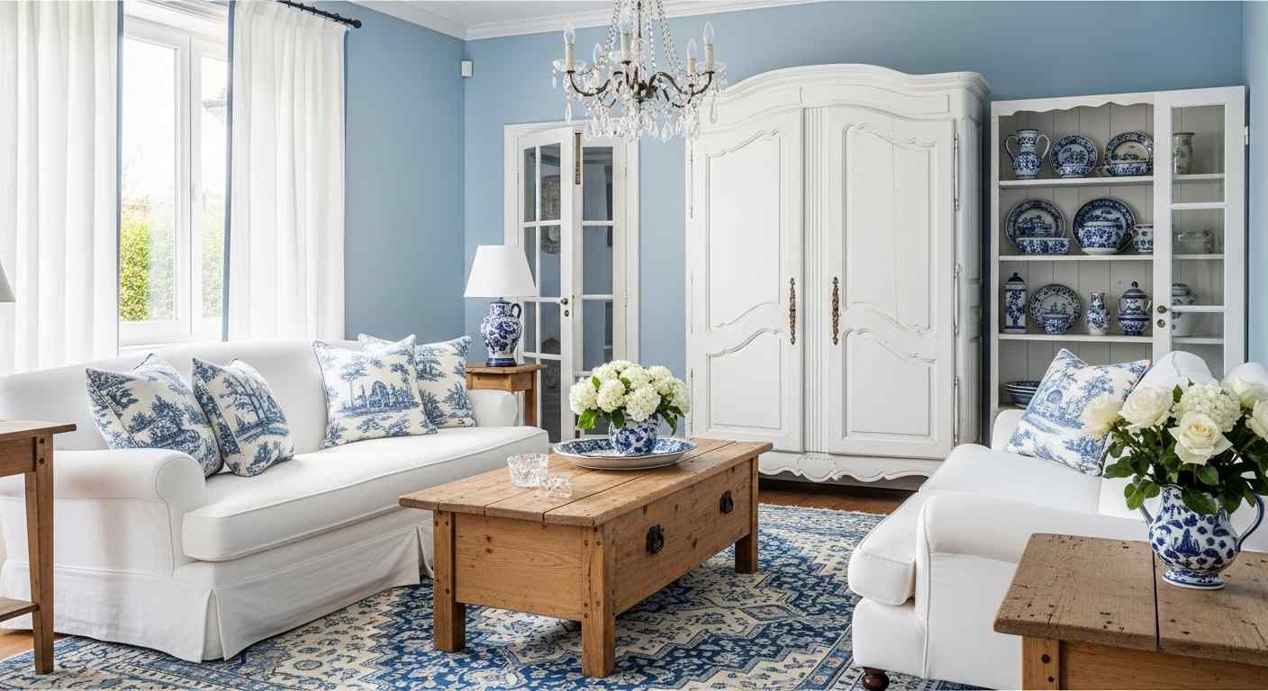 Vintage Blue and White Toile