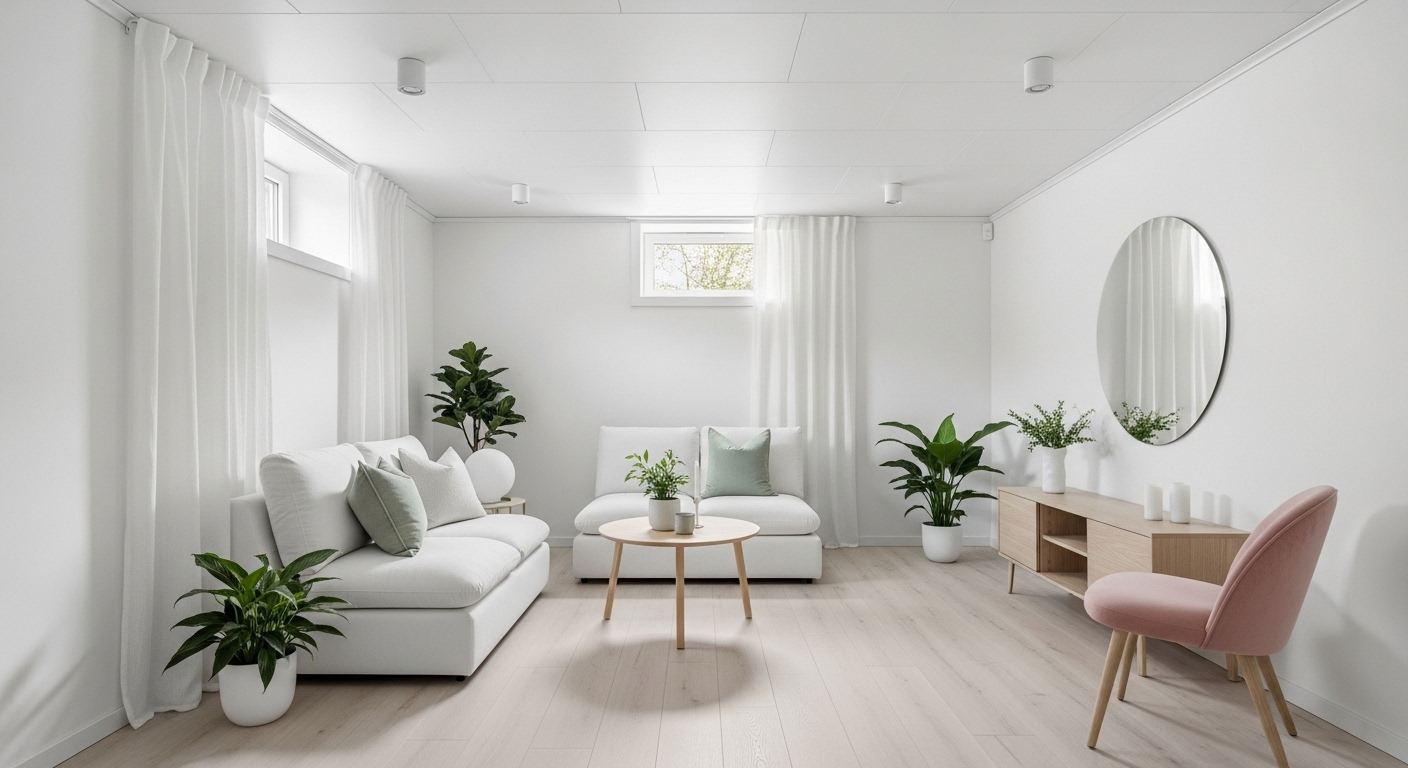 Bright & Airy Basement