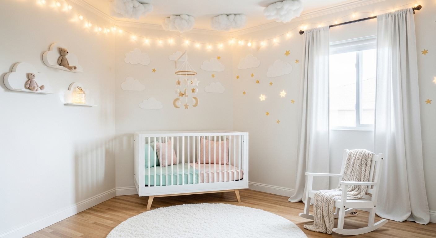 Whimsical Cloud and Star Nursery 